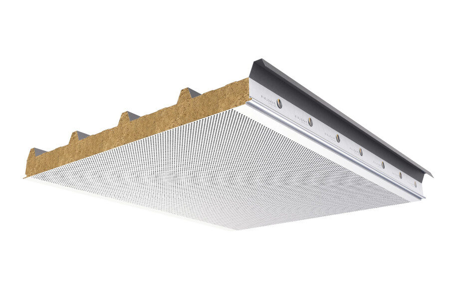 panel cubierta lana de roca grecas acústico d