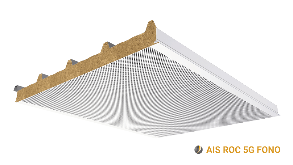 panel cubierta lana de roca aislamiento acustico grecas ais fono g d i