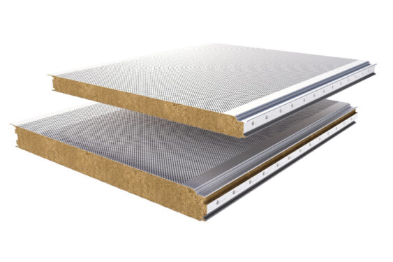 panel fachada divisiones lana de roca acústico fijación oculta