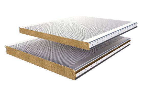 panel fachada divisiones lana de roca acústico fijación vista d