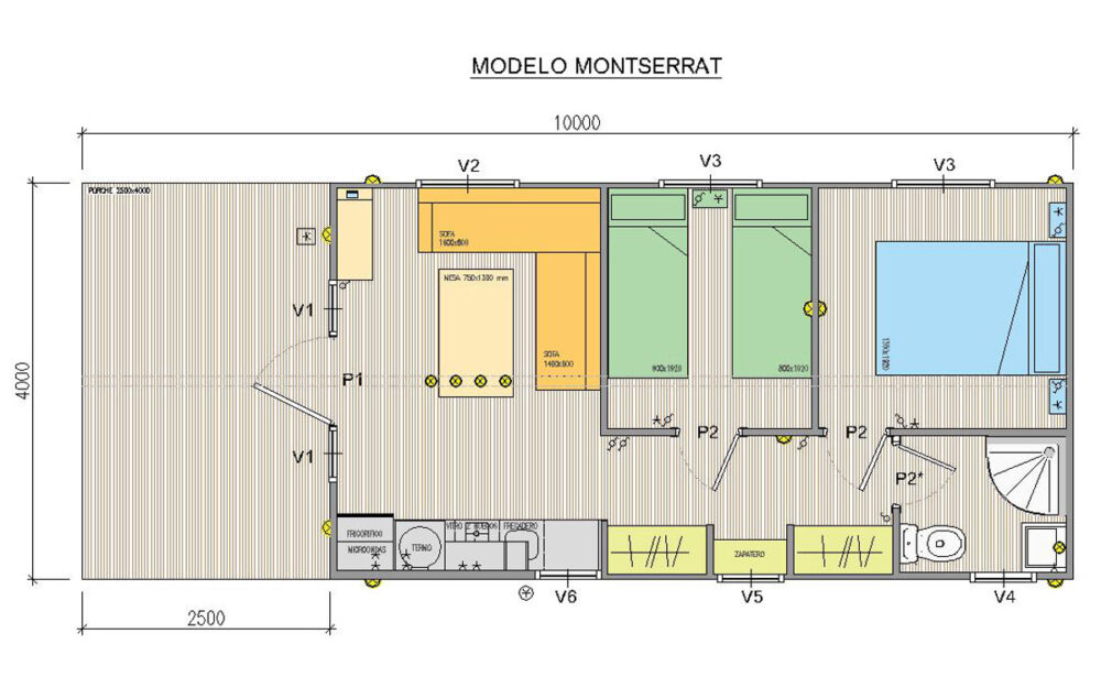 Modelo Montserrat x distribucion y amueblamiento